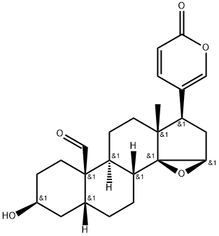 14,15β-Epoxy-3β-hydroxy-19-oxo-5β,14β-bufa-20,22-dienolide Struktur