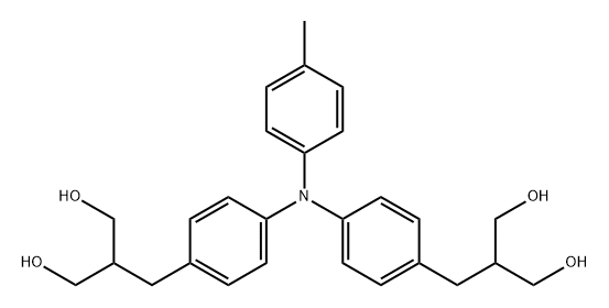 2,2'-((p-tolylazanediyl)bis(bicyclo[2.2.1]hepta-1,3,5-triene-7,7-diyl))bis(propane-1,3-diol) Struktur