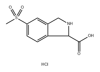 5-(甲基磺酰基)异二氢吲哚-1-羧酸盐酸盐,2101237-86-7,结构式