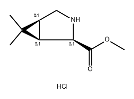 3-Azabicyclo[3.1.0]hexane-2-carboxylic acid, 6,6-dimethyl-, methyl ester, hydrochloride (1:1), (1R,2R,5S)-rel-,2101518-48-1,结构式