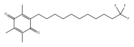 2,3,5-trimethyl-6-(11,11,11-trifluoroundecyl)cyclohexa-2,5-diene-1,4-dione 结构式