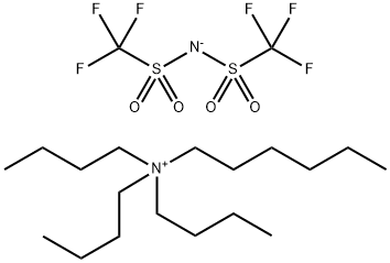 己基三丁基铵双(三氟甲烷磺酰)亚胺盐 结构式
