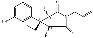 (1R,5S,6R)-3-烯丙基-6-(3-氨基苯基)-6-乙基-3-氮杂二环[3.1.0]己烷-2,4-二酮 结构式