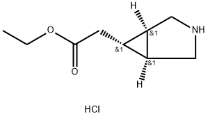 2-((1R,5S,6S)-3-氮杂双环[3.1.0]己烷-6-基)乙酸乙酯(盐酸盐), 2102502-54-3, 结构式