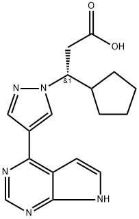 1H-Pyrazole-1-propanoic acid, β-cyclopentyl-4-(7H-pyrrolo[2,3-d]pyrimidin-4-yl)-, (βR)-|芦可替尼杂质3