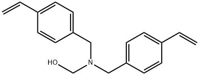 1-[bis[(4-ethenylphenyl)methyl]amino] methanol 化学構造式