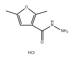 3-Furancarboxylic acid, 2,5-dimethyl-, hydrazide, hydrochloride (1:1) Structure