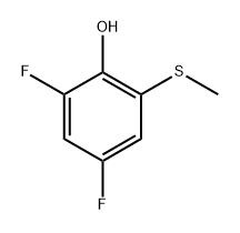 2,4-Difluoro-6-(methylsulfanyl)phenol Struktur