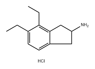 4,5-二乙基-2,3-二氢-1H-茚-2-胺盐酸盐 结构式