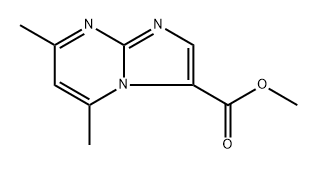 methyl 5,7-dimethylimidazo[1,2-a]pyrimidine-3-carboxylate 结构式