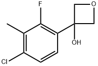 3-(4-chloro-2-fluoro-3-methylphenyl)oxetan-3-ol,2106393-88-6,结构式