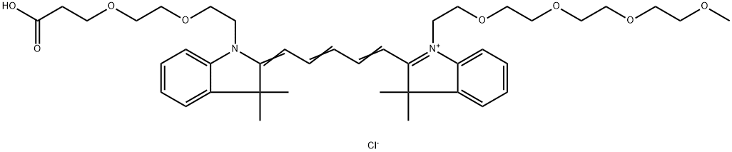 N-(m-PEG4)-N'-(PEG2-acid)-Cy5,2107273-24-3,结构式