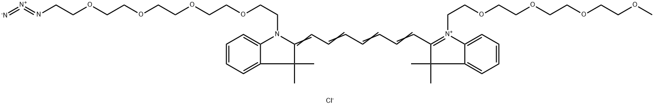 N-(甲氧基-四聚乙二醇)-N'-(叠氮-四聚乙二醇)-CY7染料,2107273-40-3,结构式