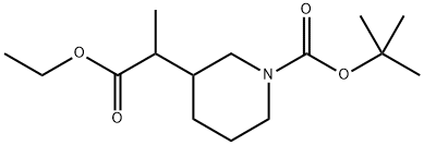 tert-butyl 3-(1-ethoxy-1-oxopropan-2-yl)piperidine-1-carboxylate 结构式