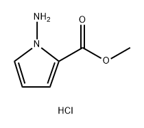 1H-Pyrrole-2-carboxylic acid, 1-amino-, methyl ester, hydrochloride (1:1) 化学構造式