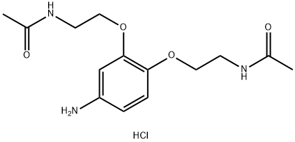 N,N''-[(4-Amino-1,2-phenylene)bis(oxyethane-2,1-diyl)]diacetamide hydrochloride Structure