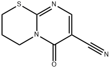 6-Oxo-2,3,4,6-tetrahydropyrimido[2,1-b][1,3]thiazine-7-carbonitrile 化学構造式