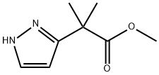 Methyl 2-methyl-2-(1H-pyrazol-3-yl)propanoate Struktur