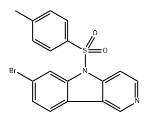 7-Bromo-5-(toluene-4-sulfonyl)-5H-pyrido[4,3-b]indole Struktur