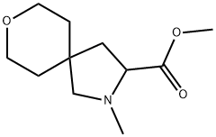 methyl 2-methyl-8-oxa-2-azaspiro[4.5]decane-3-carboxylate 结构式