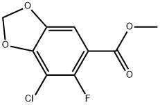 Methyl 7-chloro-6-fluoro-1,3-benzodioxole-5-carboxylate Structure