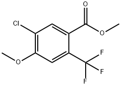Methyl 5-chloro-4-methoxy-2-(trifluoromethyl)benzoate Struktur