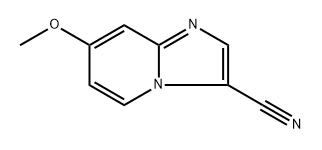 7-methoxyimidazo[1,2-a]pyridine-3-carbonitrile 化学構造式