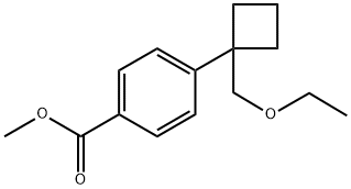 methyl 4-(1-(ethoxymethyl)cyclobutyl)benzoate Structure