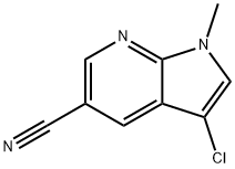 3-Chloro-1-methyl-1H-pyrrolo[2,3-b]pyridine-5-carbonitrile,2113846-05-0,结构式