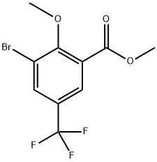 Methyl 3-bromo-2-methoxy-5-(trifluoromethyl)benzoate Structure