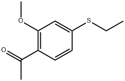 1-[4-(Ethylthio)-2-methoxyphenyl]ethanone 结构式