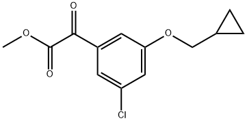 Methyl 3-chloro-5-(cyclopropylmethoxy)-α-oxobenzeneacetate,2114382-92-0,结构式