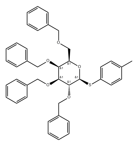 4-Methylphenyl 2,3,4,6-tetrakis-O-(phenylmethyl)-1-thio-beta-D-galactopyranoside Structure