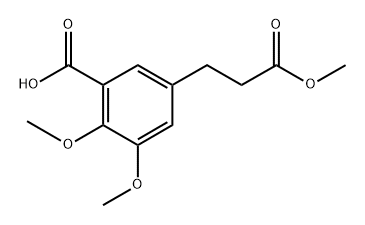 2,3-dimethoxy-5-(3-methoxy-3-oxopropyl)benzoic acid Structure