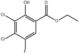 Ethyl 3,4-dichloro-5-fluoro-2-hydroxybenzoate 结构式
