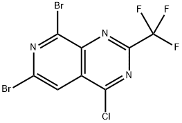 6,8-Dibromo-4-chloro-2-(trifluoromethyl)pyrido[3,4-d]pyrimidine Struktur