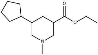 ethyl5-cyclopentyl-1-methylpiperidine-3-carboxylate Structure