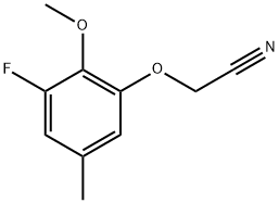 2-(3-Fluoro-2-methoxy-5-methylphenoxy)acetonitrile Struktur