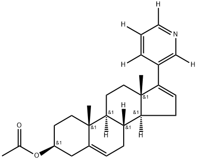 Androsta-5,16-dien-3-ol, 17-(3-pyridinyl-2,4,5,6-d4)-, 3-acetate, (3β)- 结构式