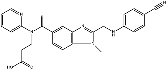 N-[[2-[[(4-Cyanophenyl)aMino]Methyl]-1-Methyl-1H-benziMidazol-5-yl]carbonyl]-N-2-pyridinyl-β-alanine Struktur