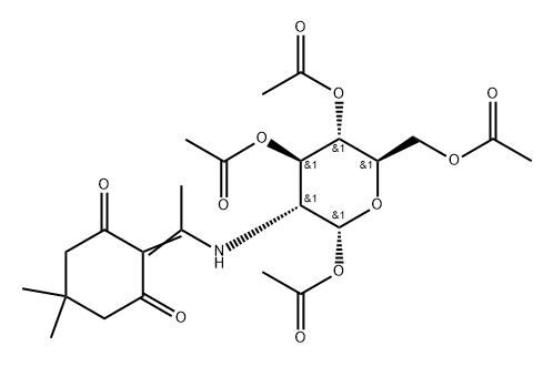 .alpha.-D-Glucopyranose, 2-deoxy-2-1-(4,4-dimethyl-2,6-dioxocyclohexylidene)ethylamino-, 1,3,4,6-tetraacetate|