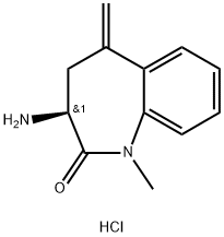 (S)-3-Amino-1-methyl-5-methylene-1,3,4,5-tetrahydro-2H-benzo[b]azepin-2-one hydrochloride Structure