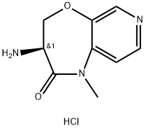 (S)-3-氨基-1-甲基-3,4-二氢吡啶并[3,4-B][1,4]氧氮杂-2(1H)-酮盐酸盐, 2124262-59-3, 结构式