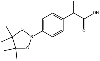 2-(4-(4,4,5,5-四甲基-1,3,2-二氧硼杂环戊烷-2-基)苯基)丙酸,2125713-17-7,结构式