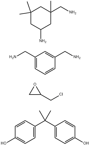 Phenol, 4,4-(1-methylethylidene)bis-, polymer with 5-amino-1,3,3-trimethylcyclohexanemethanamine, 1,3-benzenedimethanamine and (chloromethyl)oxirane Struktur