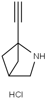 1-ETHYNYL-2-AZABICYCLO[2.1.1]HEXANE HYDROCHLORIDE 结构式