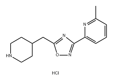 2-methyl-6-{5-[(piperidin-4-yl)methyl]-1,2,4-oxadiazol-3-yl}pyridine dihydrochloride 结构式