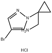 [1-(4-bromo-1H-pyrazol-1-yl)cyclopropyl]methanamine hydrochloride Structure