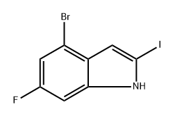 4-Bromo-6-fluoro-2-iodo-1H-indole Structure