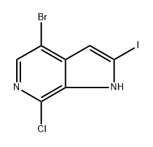 4-溴-7-氯-2-碘-1H-吡咯并[2,3-C]吡啶, 2127095-94-5, 结构式